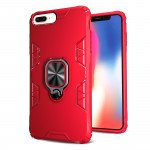 Wholesale Ultimate Shockproof 360 Ring Stand Case with Magnetic Metal Plate for iphone SE 2020 / 8 / 7 (Red)